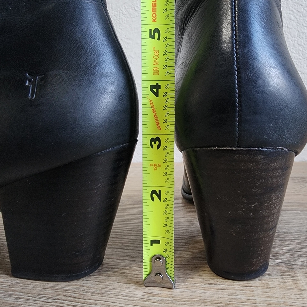 FRYE Black Leather Ankle Zip Boots 10 M - Picture 5 of 16